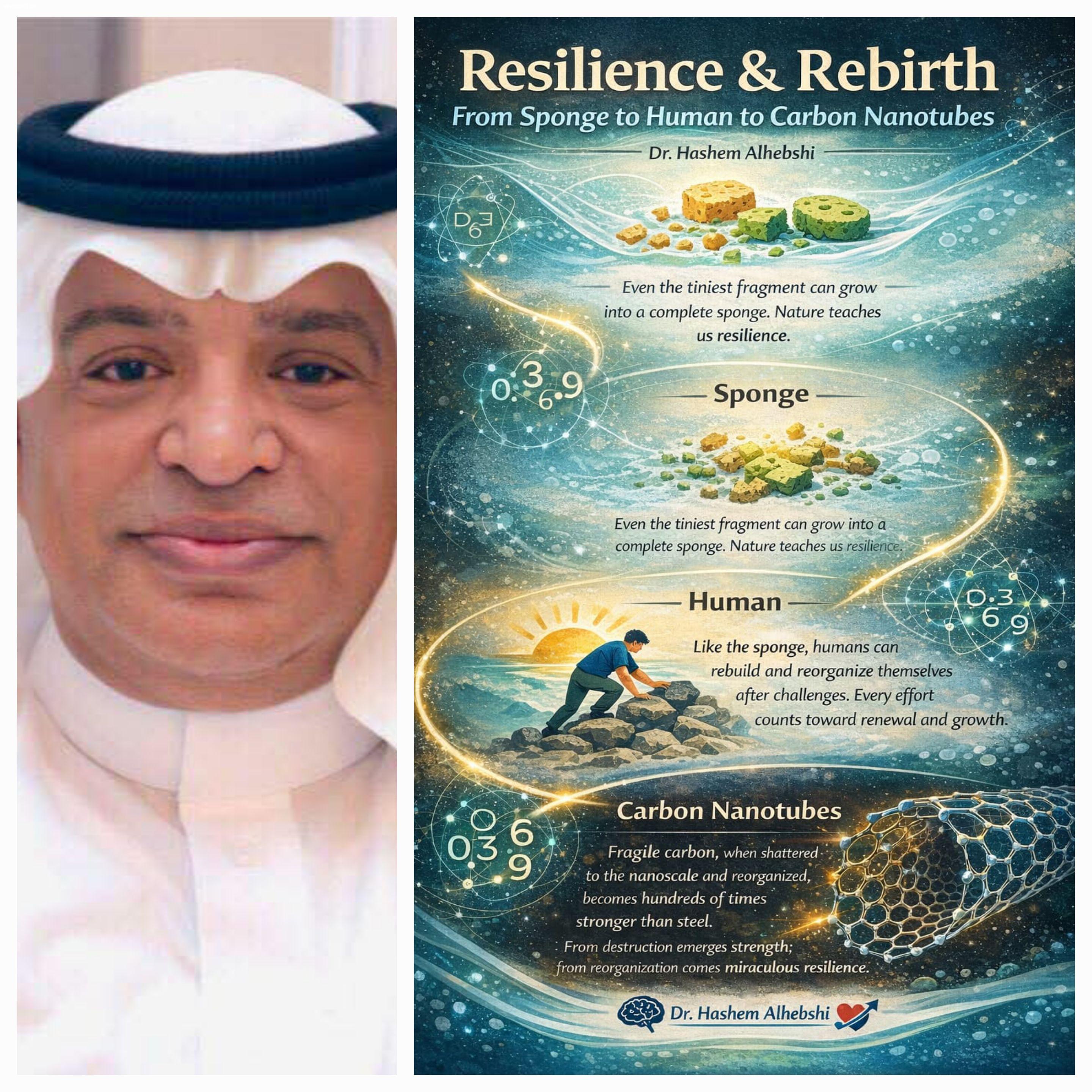 شيفرة النانو9630، دروس الإسفنج والكربون في إعادة تشكيل الذات.