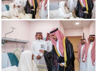 أمير منطقة الجوف يطمئن على صحة ‏الشيخ / متعب القعقاع